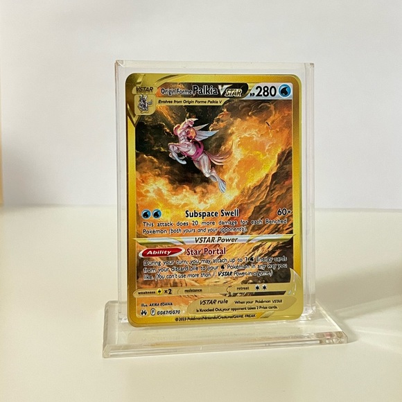 Pokemon Origin Forme Palkia VSTAR GG67/GG70 METAL GOLD CARD Collectible/Gift - Picture 1 of 3